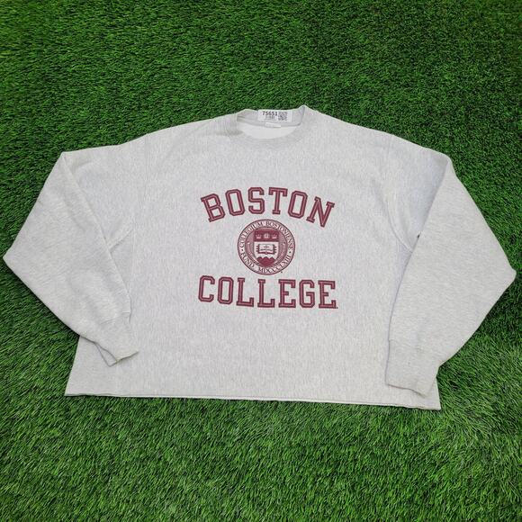 Vintage Boston College Sweatshirt XL 26x23 Reverse-Weave Y2K - Picture 1 of 12